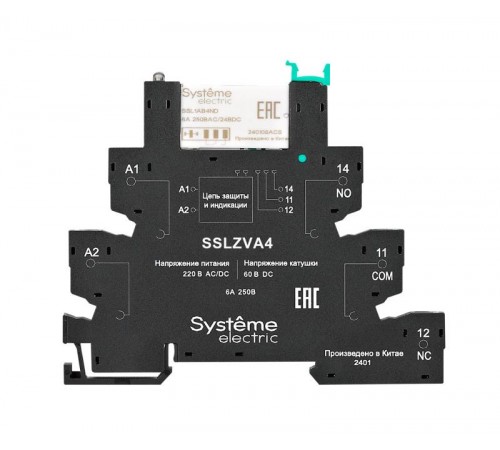 Релейный модуль 1CO, 6A, 60В DC, винтовой зажим  SSL1PVFU  SE