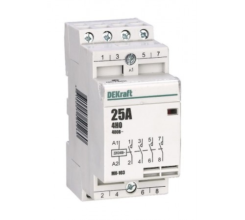 Контактор модульный 4НО 20А 230В МК-103  18060DEK  DEKraft