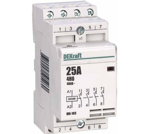 Контактор модульный 4НО 16А 230В МК-103  18053DEK  DEKraft