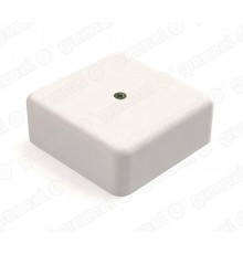 Коробка распределительная для о/п с кабель-каналом 75х75х28мм, IP40, цвет-БЕЛЫЙ (80шт)  GE41215-01  GREENEL