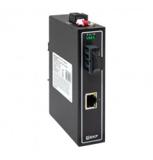 Медиаконвертер 10/100/1000Base-TX в 1000Base-X, разъем SC, двойное одномодовое оптоволокно, 1310нм TSX TSX-MC-1GX1GT-SCEKF