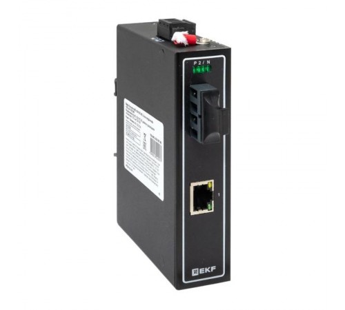 Медиаконвертер 10/100/1000Base-TX в 1000Base-X, разъем SC, двойное одномодовое оптоволокно, 1310нм TSX TSX-MC-1GX1GT-SCEKF