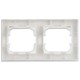 BRITE Рамка 2-местная IP44 РУ-2-БрАБ-44 арктический белый   BR-M22-44-K91  IEK