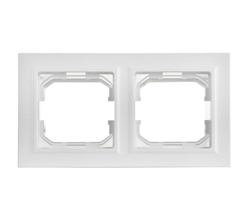 BRITE Рамка 2-местная IP44 РУ-2-БрАБ-44 арктический белый   BR-M22-44-K91  IEK