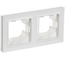 BRITE Рамка 2-местная IP44 РУ-2-БрАБ-44 арктический белый   BR-M22-44-K91  IEK