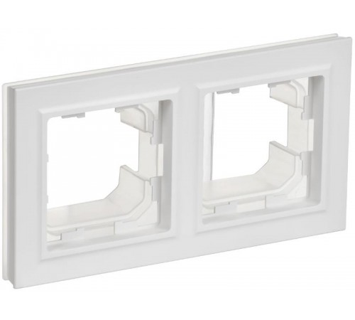 BRITE Рамка 2-местная IP44 РУ-2-БрАБ-44 арктический белый   BR-M22-44-K91  IEK