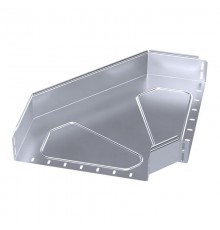 Угол горизонтальный 90 градусов Стандарт INOX (AISI 316) 400х100  PR16.3538  Промрукав