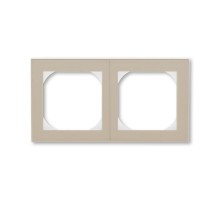 ABB Levit Кофе макиато / белый Рамка двойная 55х55 для механизмов BJE  3901H-A05520 18  2CHH015520A4018  ABB