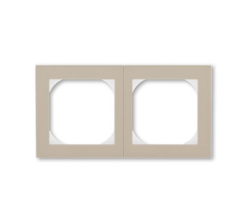 ABB Levit Кофе макиато / белый Рамка двойная 55х55 для механизмов BJE  3901H-A05520 18  2CHH015520A4018  ABB