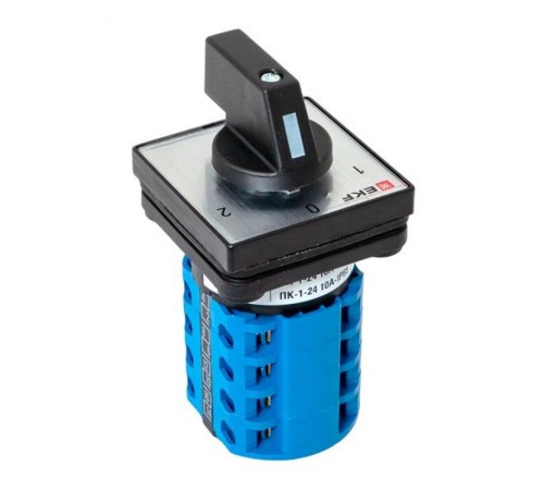 Переключатель кулачковый ПК-1-24 10А 4P "1-0-2" IP65  pk-1-24-10-65  EKF