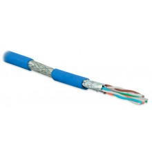 SFTP4-C6A-S23-IN-LSZH-BL-500 (500 м) Кабель витая пара, экранированная (S/FTP), категория 6a, 4 пары (23 AWG), синий  445098  Hyperline