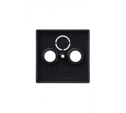 Накладка (центральная плата) для TV-R-SAT розетки, серия solo/future, цвет чёрный бархат  1724-0-4298   2CKA001724A4298  ABB