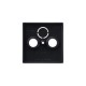 Накладка (центральная плата) для TV-R-SAT розетки, серия solo/future, цвет чёрный бархат  1724-0-4298   2CKA001724A4298  ABB