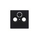 Накладка (центральная плата) для TV-R-SAT розетки, серия solo/future, цвет чёрный бархат  1724-0-4298   2CKA001724A4298  ABB