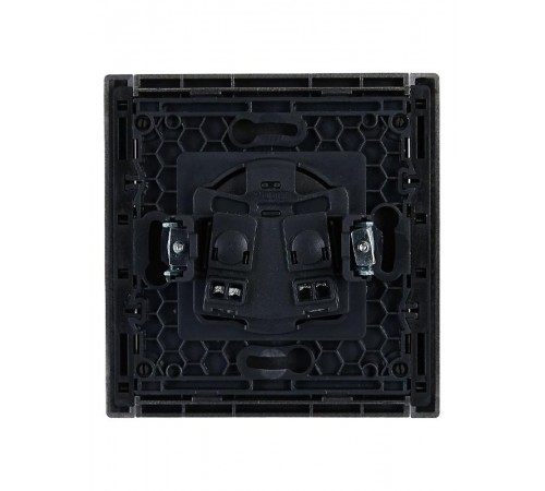 FORTE&PIANO Розетка без заземления, без шторок в/к 10А FP518 сталь  FP-R10-10-K46  IEK