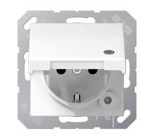 SCHUKO-розетка  с крышкой  AS1520BFKLKOWW Jung