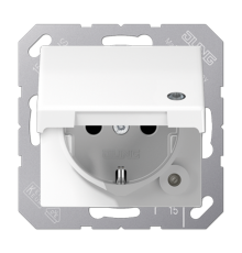 SCHUKO-розетка  с крышкой  AS1520BFKLKOWW Jung