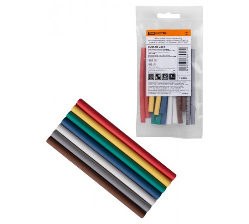 Набор трубок термоусаживаемых, клеевых ТТкНГ(3:1) "Полицвет 4,8/1,5 "  SQ0548-2204  TDM