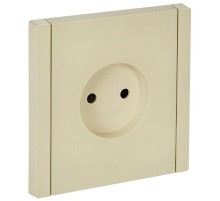 FORTE&PIANO Розетка без заземления, со шторками в/к 10А FP417 ваниль  FP-R13-10-K10  IEK