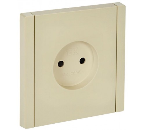 FORTE&PIANO Розетка без заземления, со шторками в/к 10А FP417 ваниль  FP-R13-10-K10  IEK