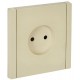 FORTE&PIANO Розетка без заземления, со шторками в/к 10А FP417 ваниль  FP-R13-10-K10  IEK