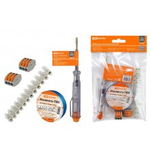 Набор для электромонтажа НЭМ-3, индикатор, изолента 15х10м, ЗВИ 5мм2, СК413х2, ЭкспертЭлектрик  SQ1017-0203  TDM