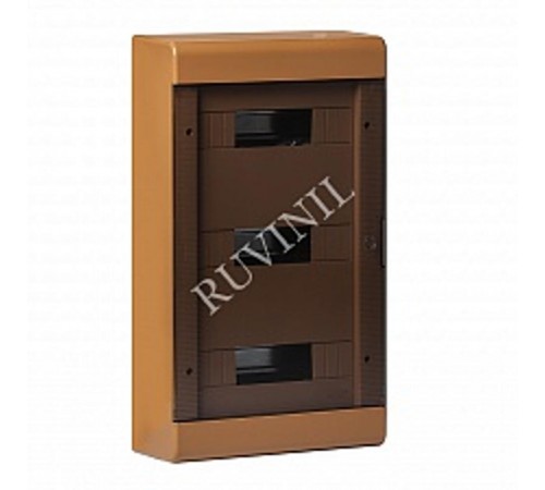 Щиток тусо о/п на 36 мод. с двер. 520х303х117,5мм  (коричневый)  68036К  Рувинил
