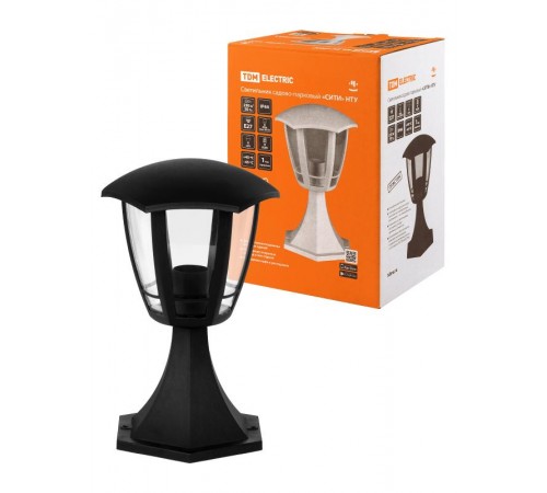 Светильник садово-парковый "СИТИ" НТУ 07-60-003 У1 6-ти гранник напольный черный  SQ0330-1309  TDM