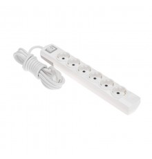 Удлинитель PREMIUM 6 гнезд, 3м, 3х1,5мм, с/з, с выключателем, белый  13-4116  REXANT