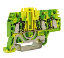 HTE.2/1+2, зажим для заземления, 1 ввод/2 вывода, 2,5 кв.ммжелто-зеленый  ZHT510  DKC