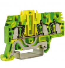 HTE.2/1+2, зажим для заземления, 1 ввод/2 вывода, 2,5 кв.ммжелто-зеленый  ZHT510  DKC