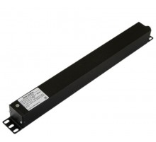 SHE19-9SH-CB Блок розеток для 19" шкафов, горизонтальный, 9 розеток Schuko, 482.6x44.4x44.4мм  481763  Hyperline