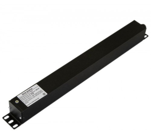 SHE19-9SH-CB Блок розеток для 19" шкафов, горизонтальный, 9 розеток Schuko, 482.6x44.4x44.4мм  481763  Hyperline