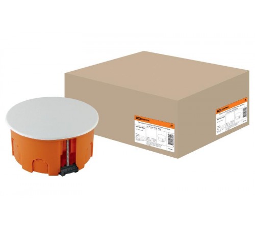 Коробка распределительная с/у 80х40 пластиковые лапки, с крышкой (для полых стен)  SQ1403-1025  TDM