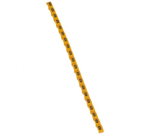 Маркер Duplix - чёрная маркировка на желтом фоне - заглавная буква D  038413  Legrand