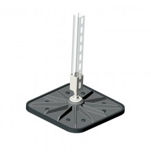 Опора размером 345х345 мм с вертикальным креплением профиля для установки на кровлю, алюминий, 068406  ОПКЛ-В-345х345-А   Ostec