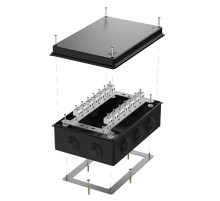 Коробка огнестойкая для о/п 40-0330-FR2.5-28 Е15-Е120 RAL9005 260х175х90 (7 шт/кор) черная  40-0330-9005-FR2.5-28  Промрукав