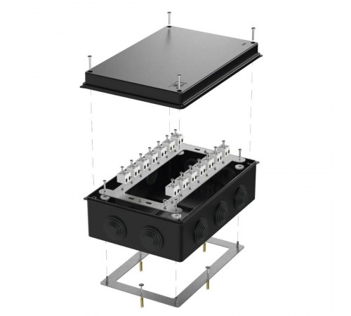 Коробка огнестойкая для о/п 40-0330-FR2.5-28 Е15-Е120 RAL9005 260х175х90 (7 шт/кор) черная  40-0330-9005-FR2.5-28  Промрукав