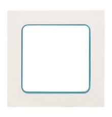 Стокгольм Рамка 1-местная белая с линией цвета синий EKF PROxima  EXM-G-304-30  EKF