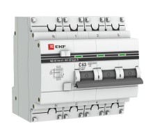 Выключатель автоматический дифференциального тока АД-32 3п+N 63А C 30мА тип A PROxima  DA32-63-30-4P-a-pro  EKF (замена - D63N46EA63C30)