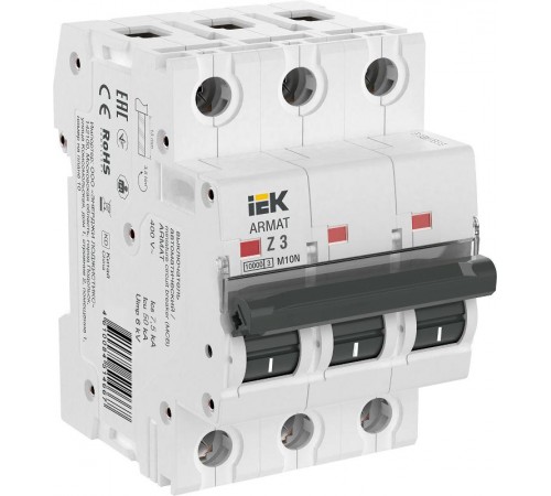 Выключатель автоматический трёхполюсный M10N 3P Z 3А 10кА ARMAT  AR-M10N-3-Z003  IEK