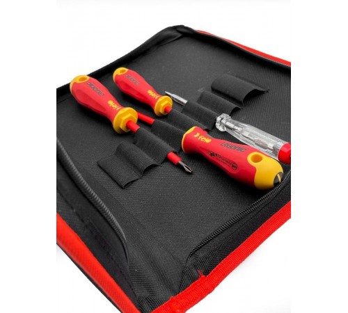 Набор отверток, отвертка тестер сети и диэлектрическиие бокорезы 160 мм в сумке  41390504  Felo