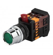 Кнопка управления  ABLF-22 зеленый d22мм неон/240В 1з+1р (10/400/3200)  Б0045650  ЭРА