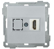 BOLERO серебряный Розетка HDMI РHDMI-0-Б  EHB10-K23  IEK
