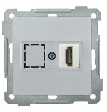 BOLERO серебряный Розетка HDMI РHDMI-0-Б  EHB10-K23  IEK