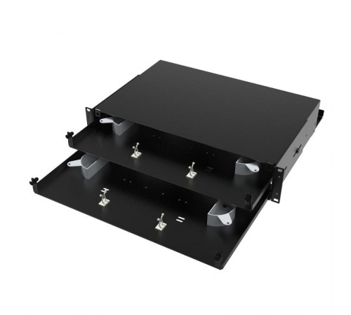 Оптическая полка выдвижная, без лицевой панели, неукомплектованная, 2U, черная  RNFPE2U48  DKC