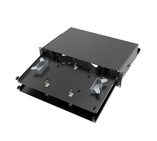 Оптическая полка выдвижная, без лицевой панели, неукомплектованная, 2U, черная  RNFPE2U48  DKC