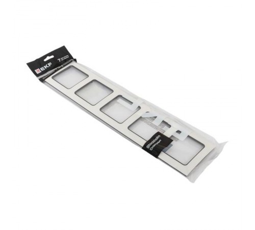 Стокгольм Рамка 5-местная белая с линией цвета черный  EAM-G-306-10  EKF