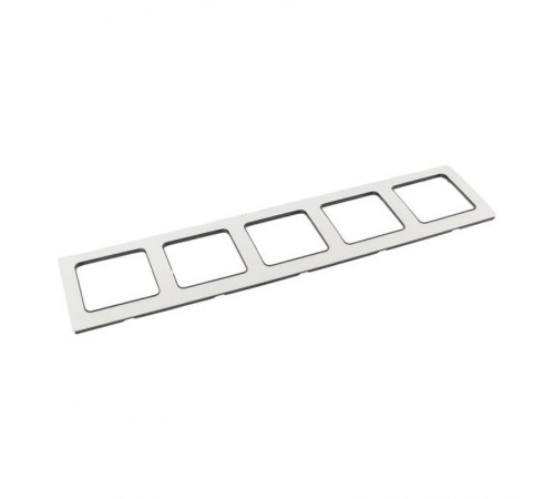 Стокгольм Рамка 5-местная белая с линией цвета черный  EAM-G-306-10  EKF