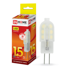 Лампа светодиодная LED-JC-VC 1.5Вт 12В G4 3000К 95Лм  4690612019772  IN HOME